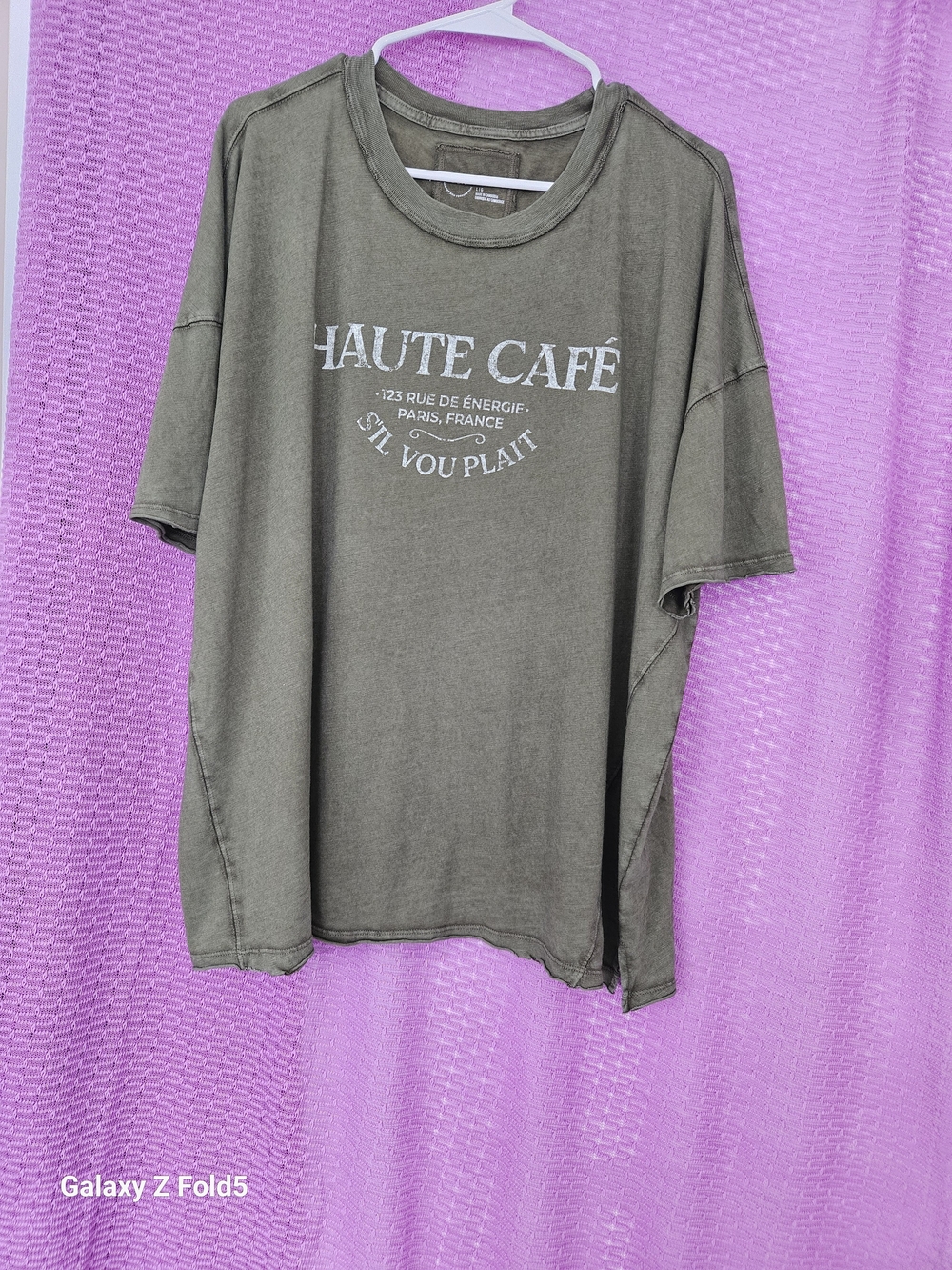 Altair Aerial Olive Green 'Haute Café' Graphic Short Sleeve Tee